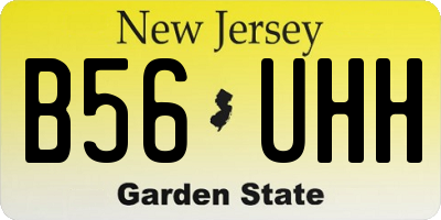 NJ license plate B56UHH
