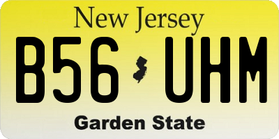 NJ license plate B56UHM