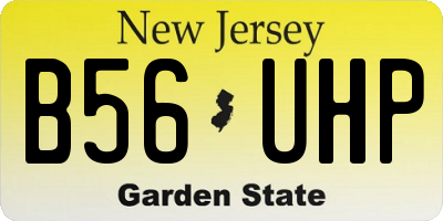 NJ license plate B56UHP