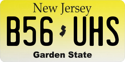 NJ license plate B56UHS