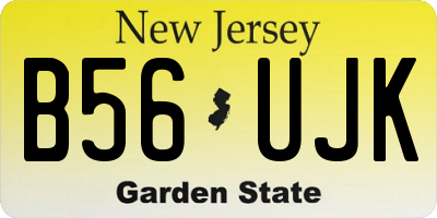NJ license plate B56UJK