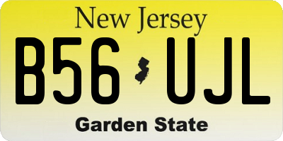 NJ license plate B56UJL