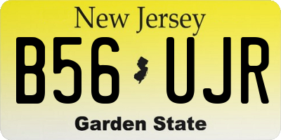 NJ license plate B56UJR