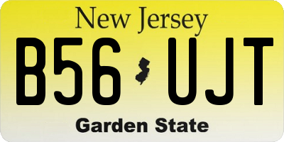 NJ license plate B56UJT