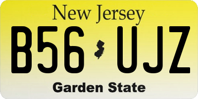 NJ license plate B56UJZ