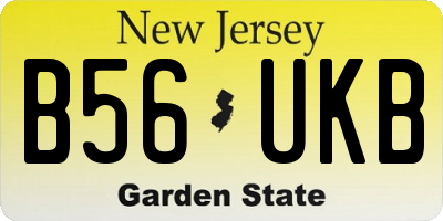 NJ license plate B56UKB