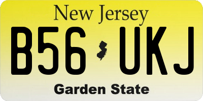 NJ license plate B56UKJ