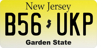 NJ license plate B56UKP