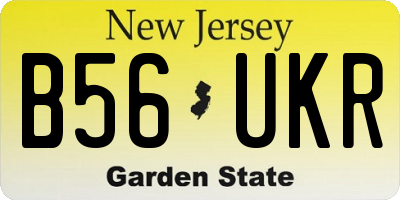 NJ license plate B56UKR