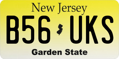 NJ license plate B56UKS