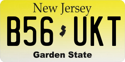NJ license plate B56UKT