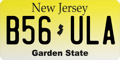 NJ license plate B56ULA