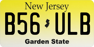 NJ license plate B56ULB