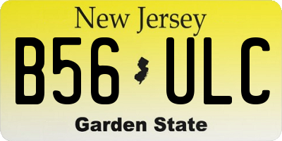 NJ license plate B56ULC