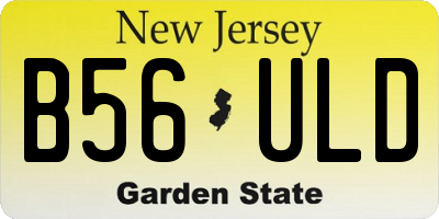 NJ license plate B56ULD
