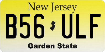 NJ license plate B56ULF