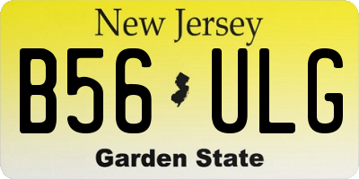 NJ license plate B56ULG