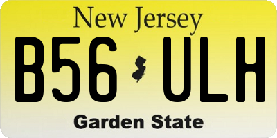NJ license plate B56ULH