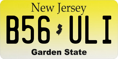 NJ license plate B56ULI