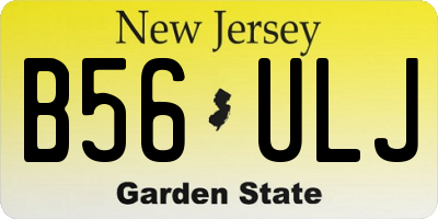 NJ license plate B56ULJ