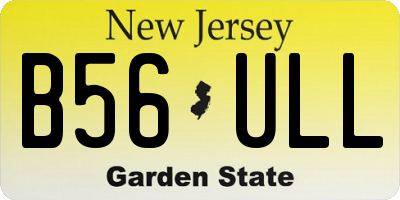 NJ license plate B56ULL