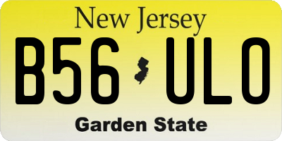 NJ license plate B56ULO