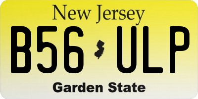 NJ license plate B56ULP