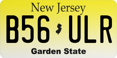 NJ license plate B56ULR