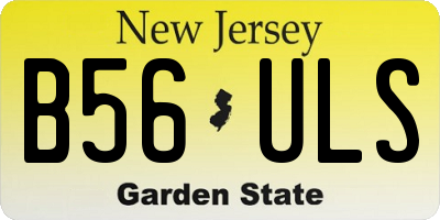 NJ license plate B56ULS