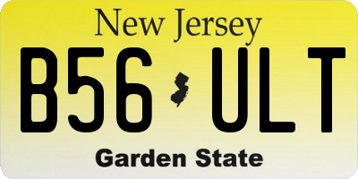 NJ license plate B56ULT