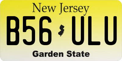 NJ license plate B56ULU
