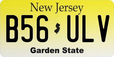 NJ license plate B56ULV