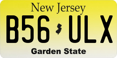 NJ license plate B56ULX