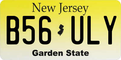 NJ license plate B56ULY