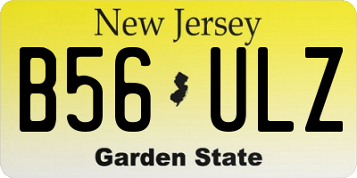 NJ license plate B56ULZ