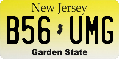 NJ license plate B56UMG