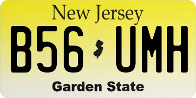 NJ license plate B56UMH