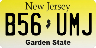 NJ license plate B56UMJ