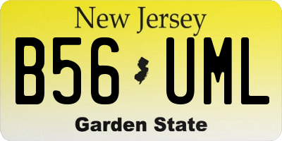 NJ license plate B56UML