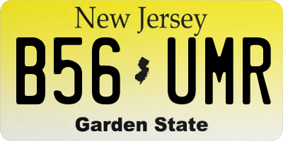 NJ license plate B56UMR