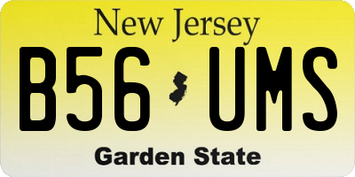 NJ license plate B56UMS