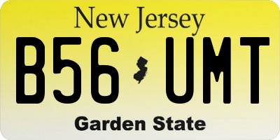 NJ license plate B56UMT