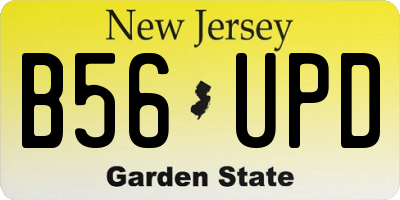 NJ license plate B56UPD