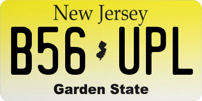 NJ license plate B56UPL