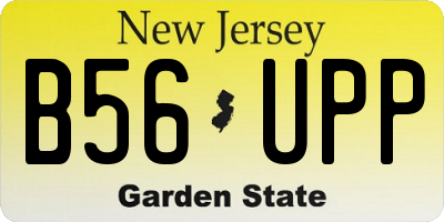 NJ license plate B56UPP