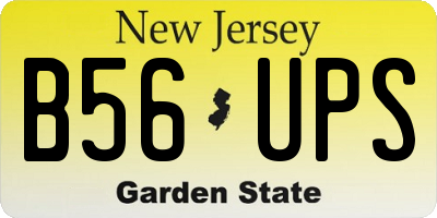 NJ license plate B56UPS
