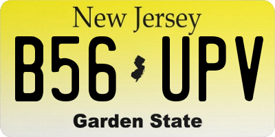 NJ license plate B56UPV