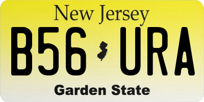 NJ license plate B56URA