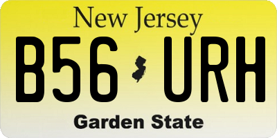NJ license plate B56URH