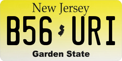 NJ license plate B56URI